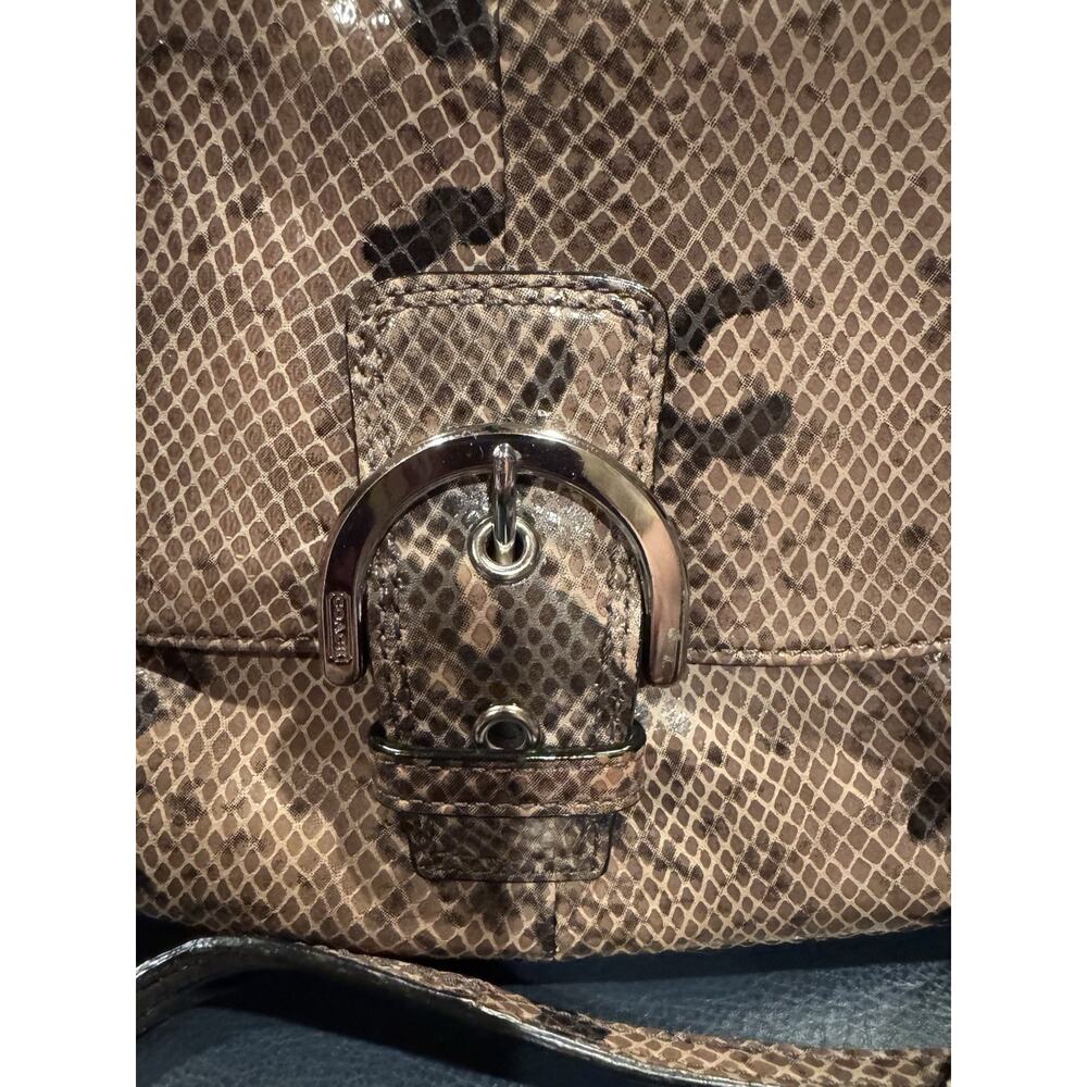 Coach Soho Python Embossed Leather Snakeskin Prin… - image 2